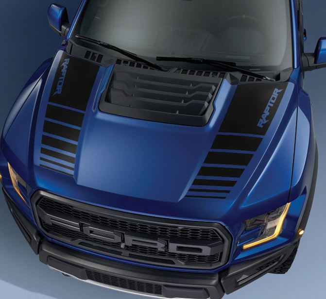 Ford F150 Raptor 2017 Haubengrafikpaket Kit Aufkleber Aufkleber - 1
