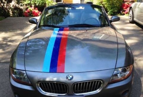 BMW fading tail Flag and stripes rally M colors for BMW Z4 vinyl decal sticker