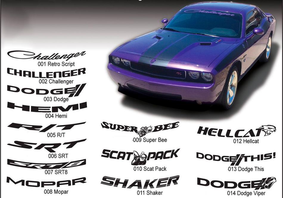 Bannière de pare-brise de 42 pouces de Dodge Challenger SRT Hemi Mopar Hellcat
