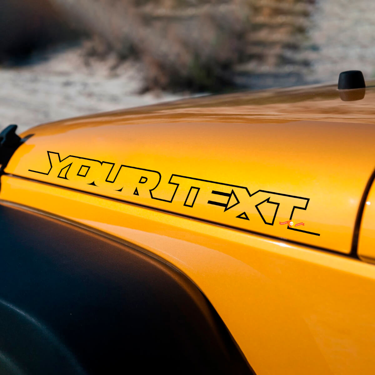 Lettering Hood Side Vinyl Sticker Decal for Jeep Wrangler Rubicon Sahara