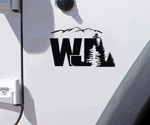 2 von Jeep WJ Design Aufkleber Wrangler Aufkleber Aufkleber Logo Pick Farbe.