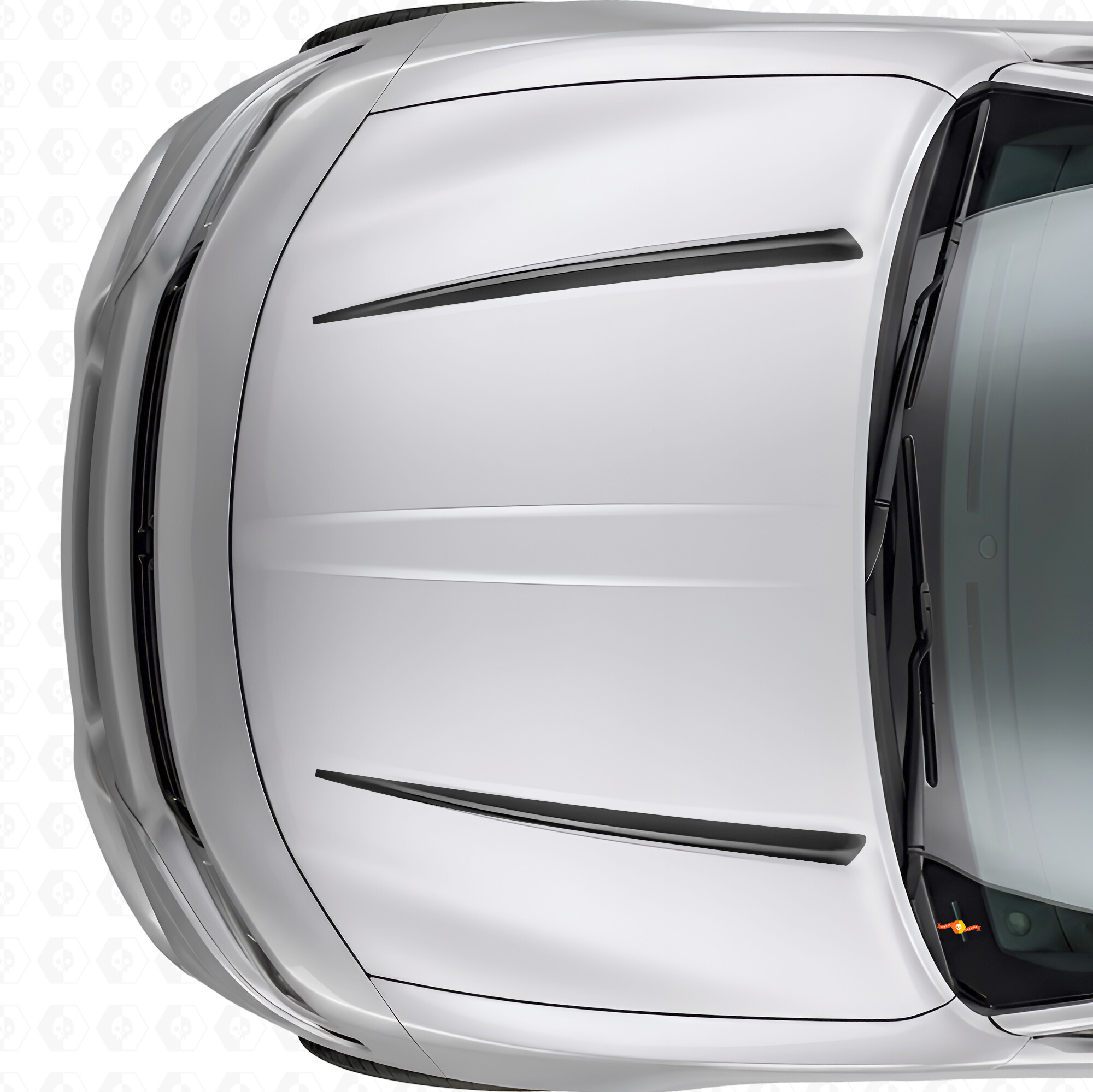 Dual Tnin Stripes Hood Vinyl Decal Sticker for Dodge Charger 2015-2026