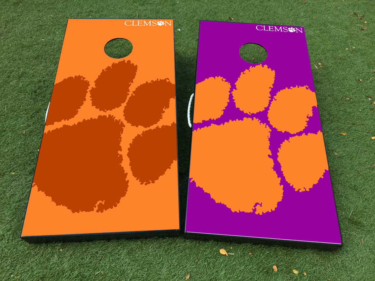 Clemson University Tigers Cornhole Board Game Decal VINYL WRAPS with LAMINATED