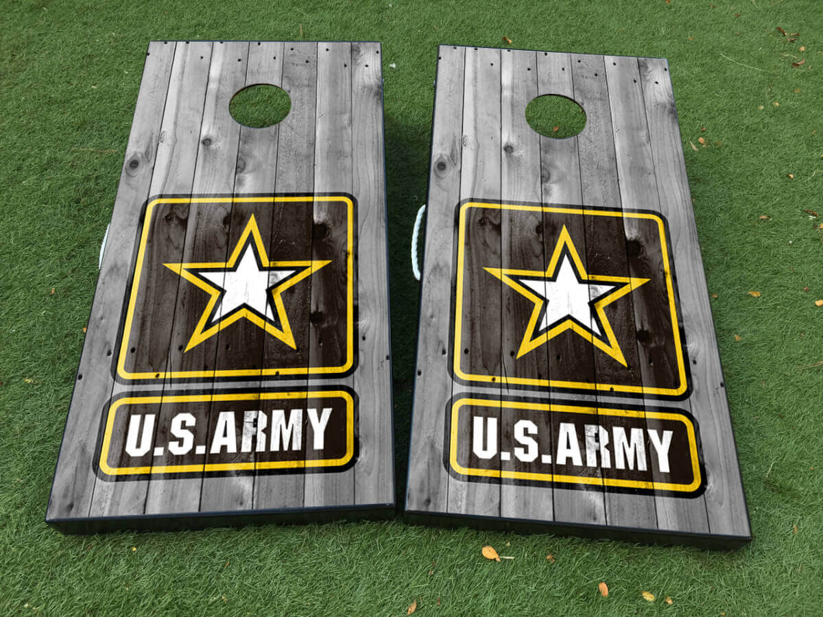 U.S. Army Military Style Cornhole Board Wrap Decal Set 