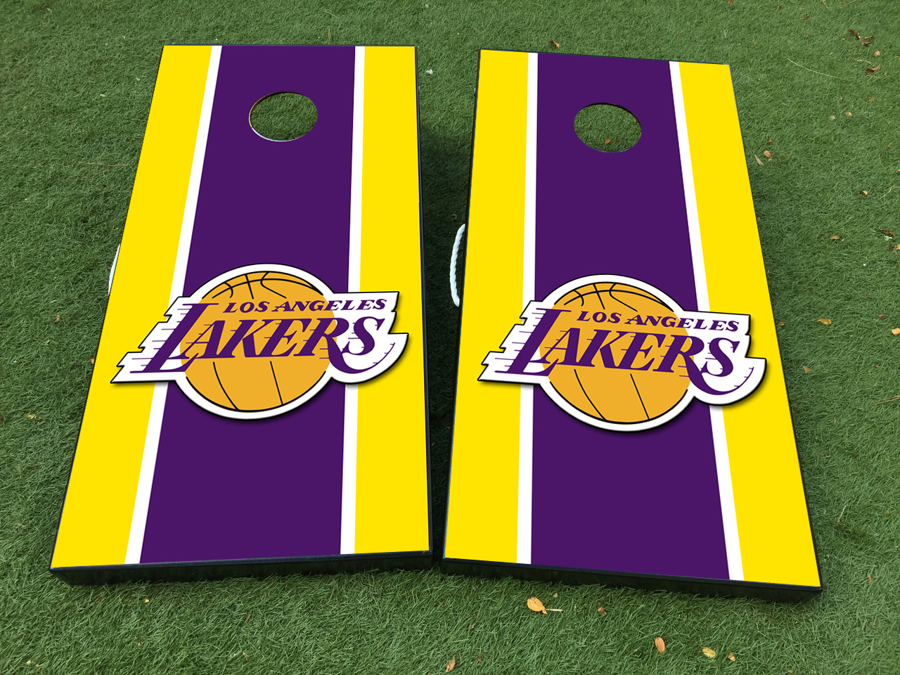 Los Angeles Lakers Cornhole Brettspiel-Aufkleber VINYL WRAPS mit LAMINATED