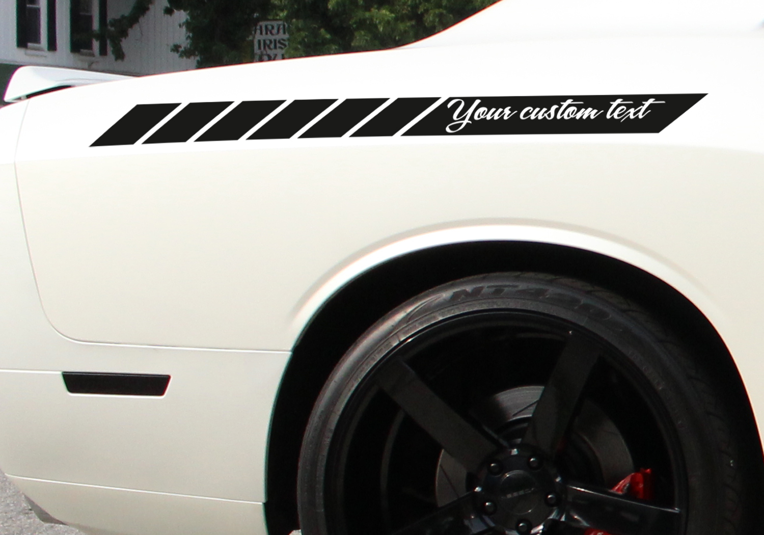 car stripes lettering