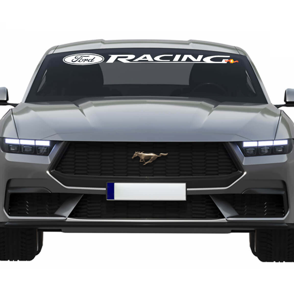 LARGE- DIE CUT FORD Racing Mustang Wind Shield Die Cut Vinyl Sticker Decal RC085