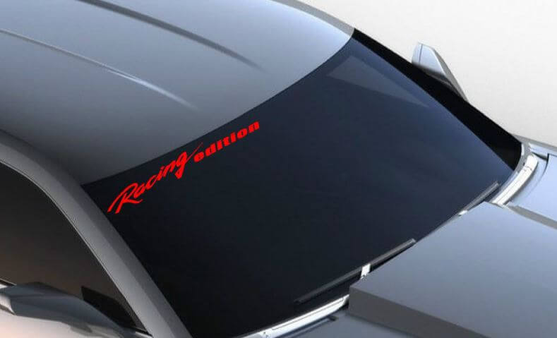 Windshield Racing Edition Vinyl Decal Sport Sticker Logo for Chevy Camaro (Red)
