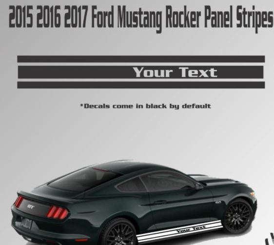 Ford Mustang Rocker Panel Door Side Stripes Decals RU strips both sides L and R