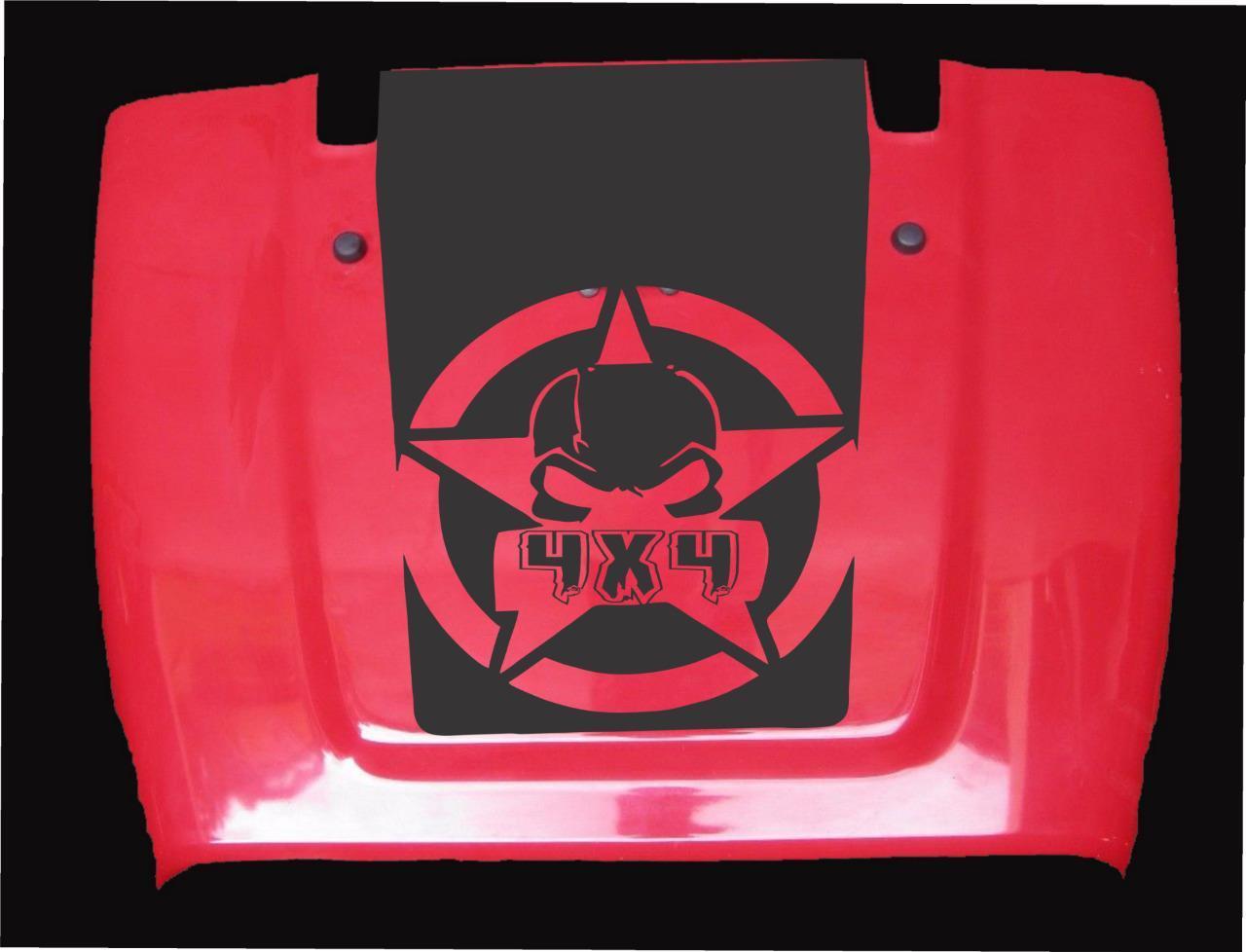 Jeep Wrangler Gas Mask 4x4 Vinyl Hood Decal Sticker LJ TJ JK JKU Offroad Divertente