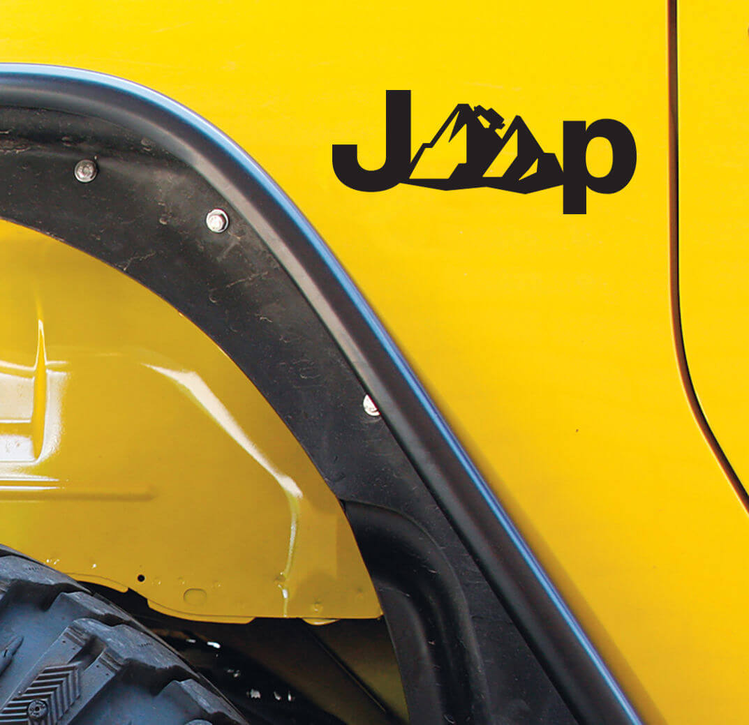 Vinyl Decal Sticker Set of 2 for Jeep Wrangler Cherokee Compass Renegade Rubicon