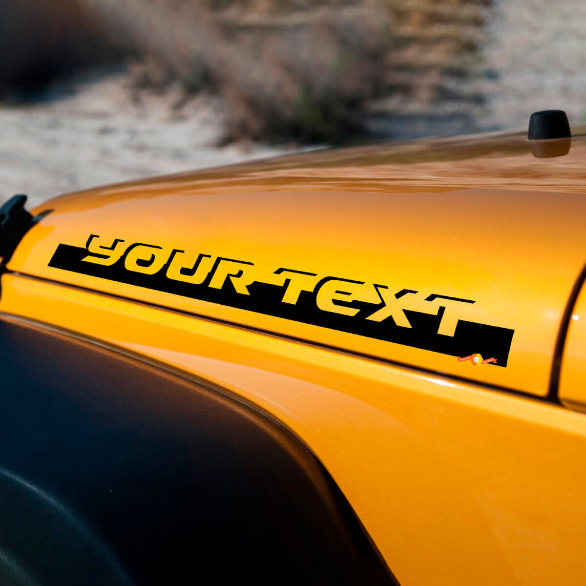 Lettering Stip Hood Side Vinyl Sticker Decal for Jeep Wrangler Rubicon Sahara