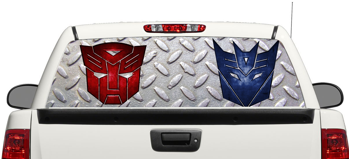 Transformator Logo Autobot Decepticon Heckscheibe Aufkleber Aufkleber Pick-up Truck SUV Auto 3