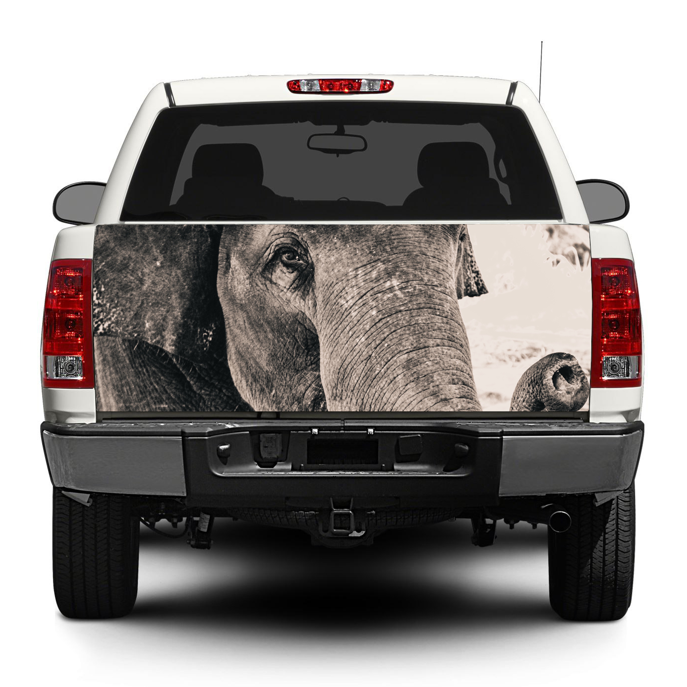 GREEN ELEPHANT VINYL WINDOW DECAL 5X5 WILD ANIMALS CAR 