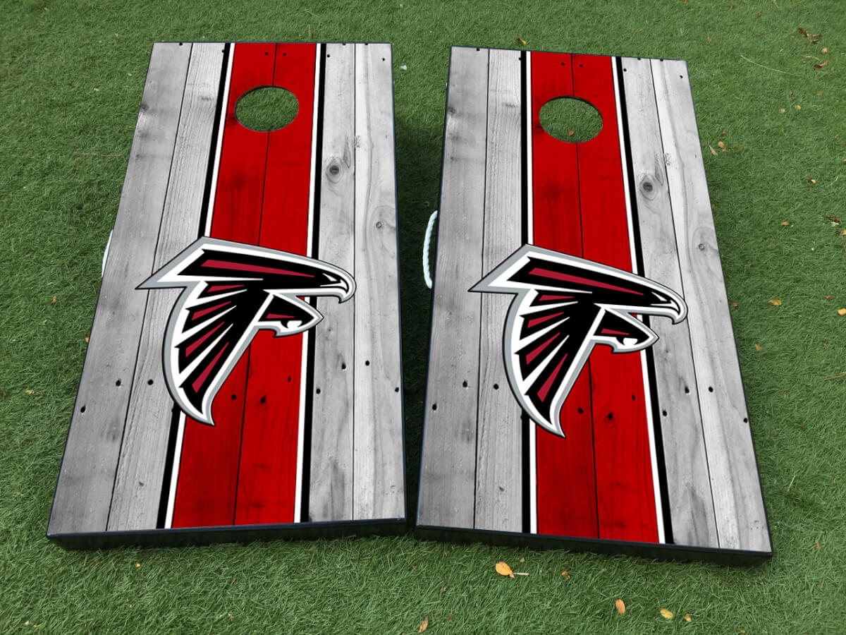 Atlanta Falcons Football Cornhole Board Game Sticker Decal VINYL WRAPS with LAMINATED