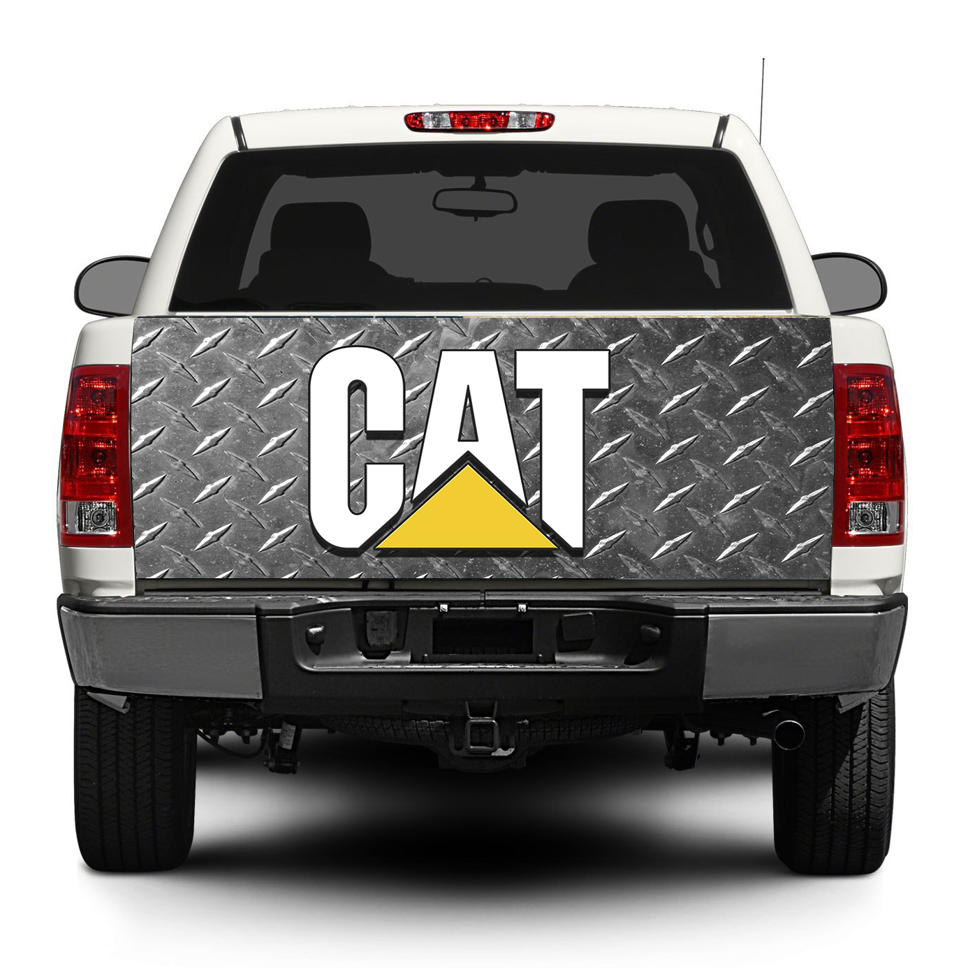 Cat Caterpillar logo in acciaio portellone posteriore adesivo autoadesivo wrap pick-up camion suv