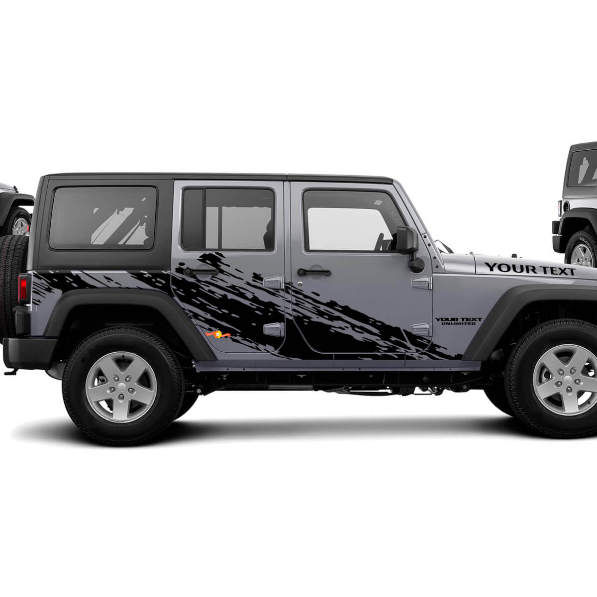 Mud Splash Graphic Side Vinyl Sticker Decal for Jeep Wrangler Unlimited JK
