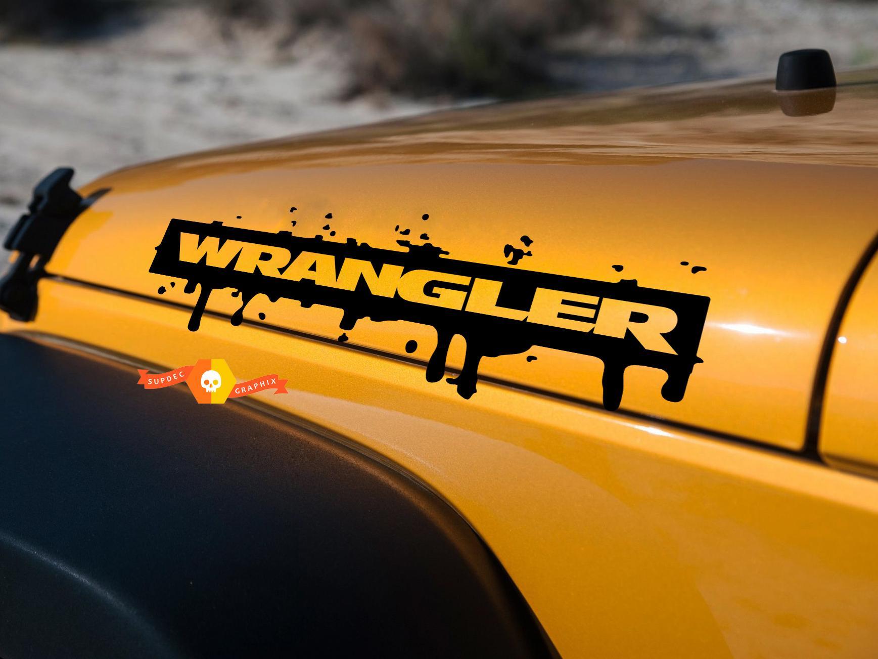 WRANGLER JEEP Decal Sticker splash blood hood graphics  SAHARA or RUBICON JK
