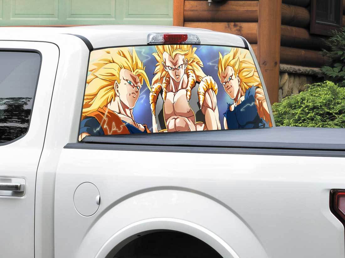 Anime Dragon Ball Dragon Ball Z Goku Super Saiyan Rear Window Decal Sticker Pick-up Truck Suv Auto Dimensioni