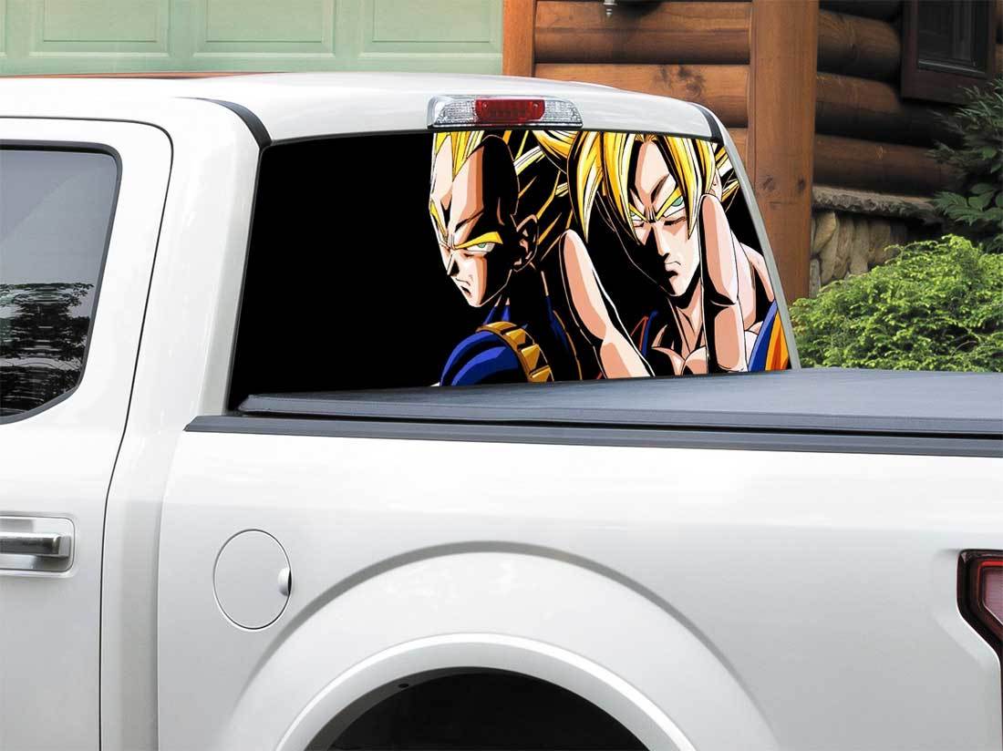 Anime dragon ball z de lunette arrière autocollant autocollant camion camion camion SUV voiture n'importe quelle taille