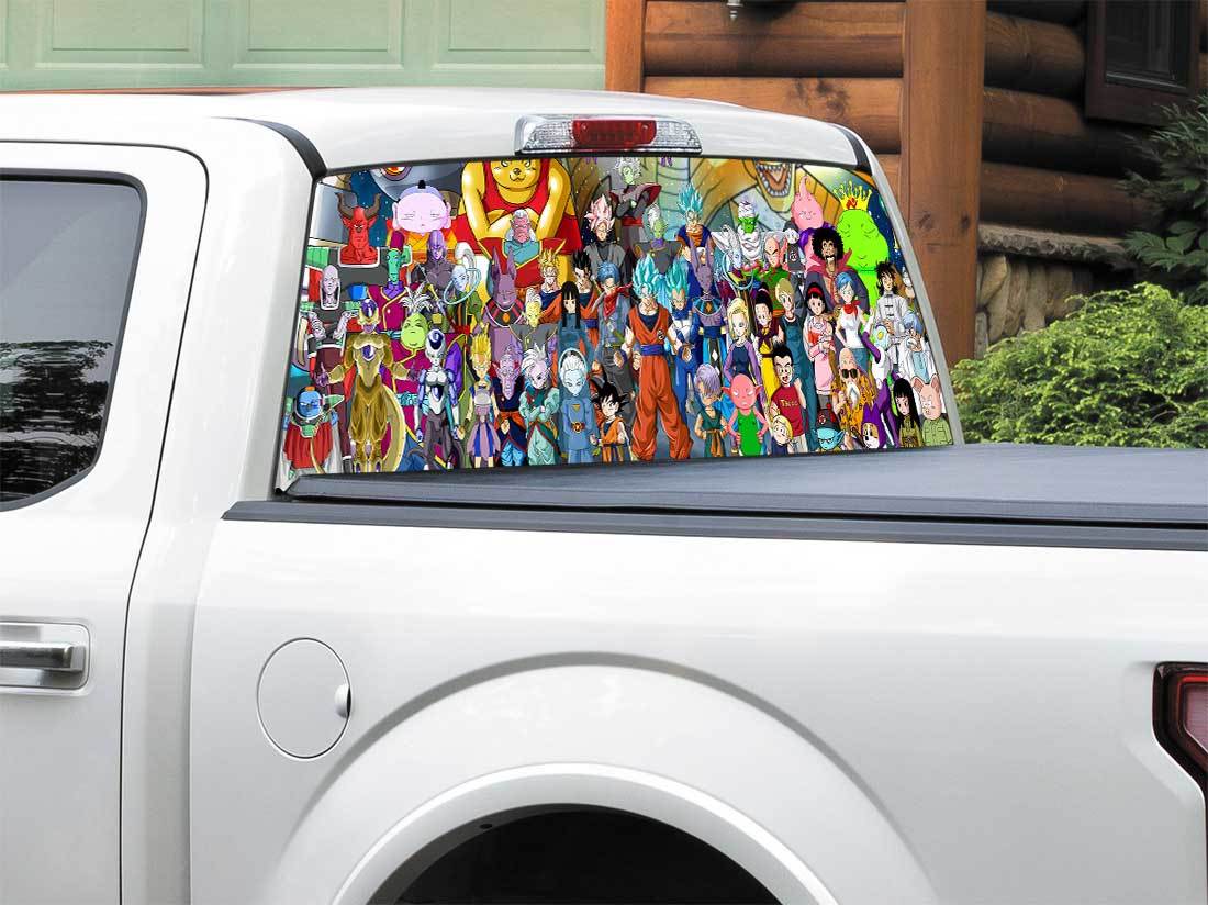 Anime  Dragon Ball  Rear Window Decal Sticker Pick-up Truck SUV Car any size 