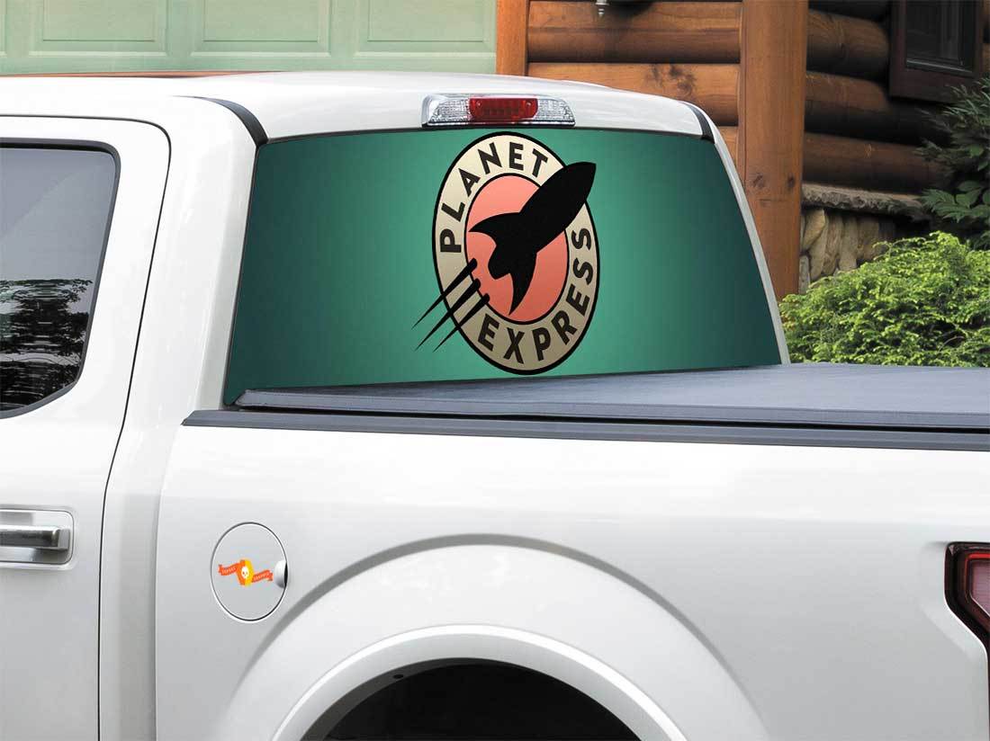 TV Show Futurama Rear Window Decal Sticker Pick-up Truck SUV Car any size 