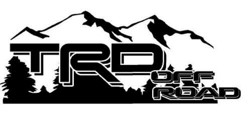 TRD Off Road Mountain Style Vinyl Decals for Toyota Trucks