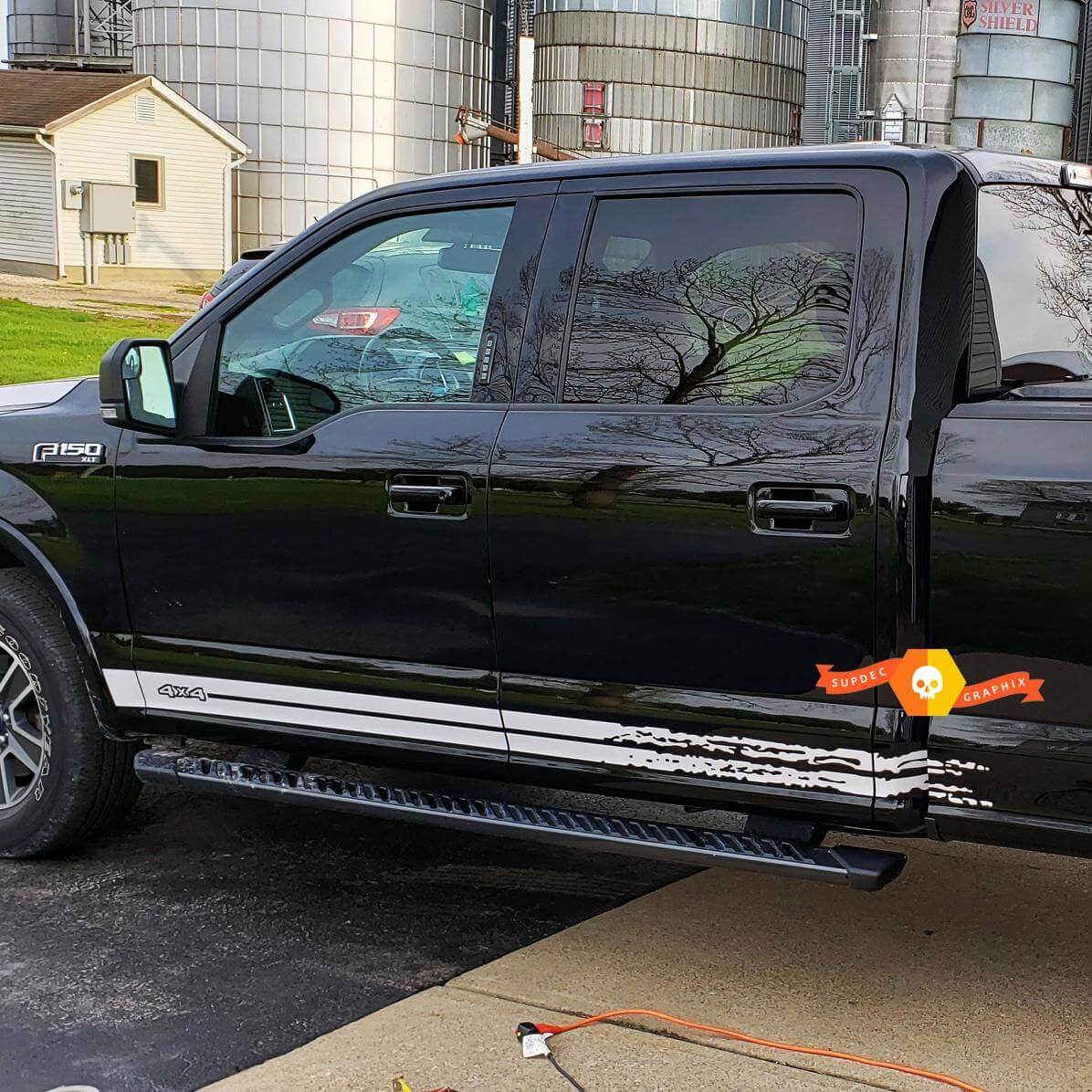 Distressed Side Stripe Vinyl Decal Graphics for Ford F-150 2015-2020