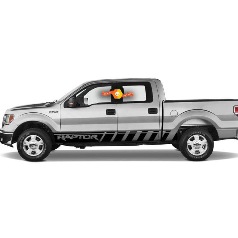 Raptor Lettering Bed Side Rocker Panel Stripe Vinyl Graphic for Ford F-150 Raptor 2010-2020
