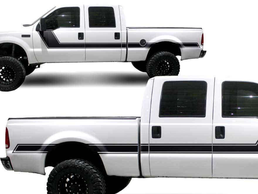 Side Rally Stripe Vinyl Graphic for Ford F-250 1999-2006
