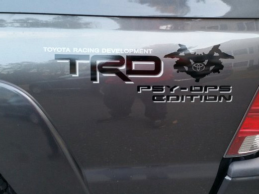 TRD Psy-Ops Edition Bedside Vinyl Decal Sticker for Toyota Tundra