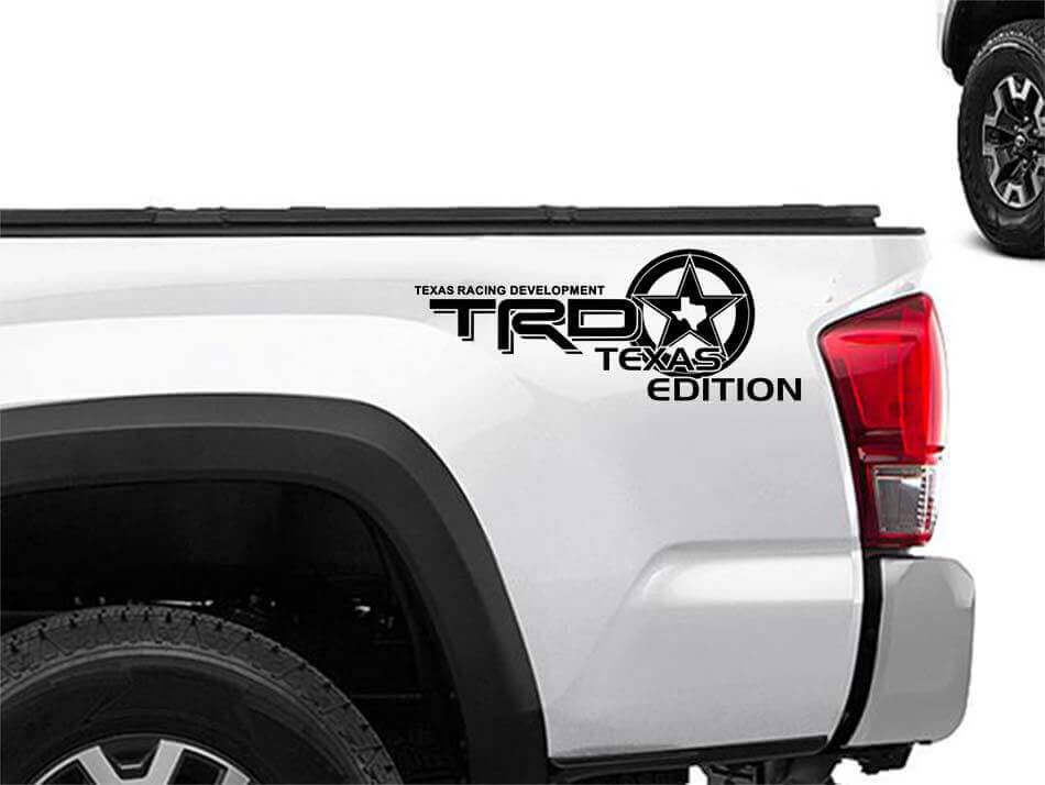 TRD Texas Edition Bed Side Decal Kit for Toyota Trucks