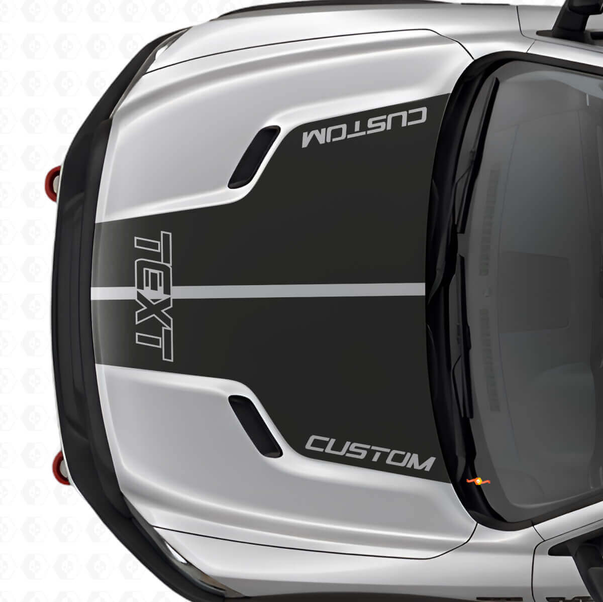 Double Custom Hood Stripes Vinyl Decal Kit for Dodge Ram 