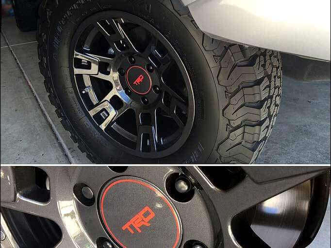 TRD TEQ Skull Logo Wheel Center Cap Vinyl Decals Set for Toyota cars 
