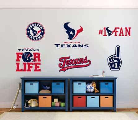 The Houston Texans NFL Fan Vinyl Decals Stickers For Car & Wall