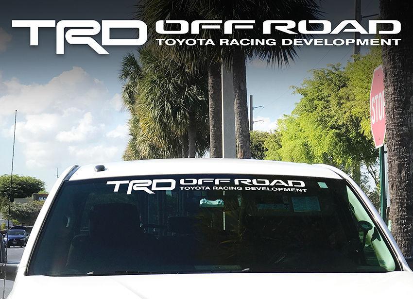 Toyota TRD Windschutzscheibe Offroad Racing Development 4x4 Aufkleber Aufkleber Cut Vinyl FS