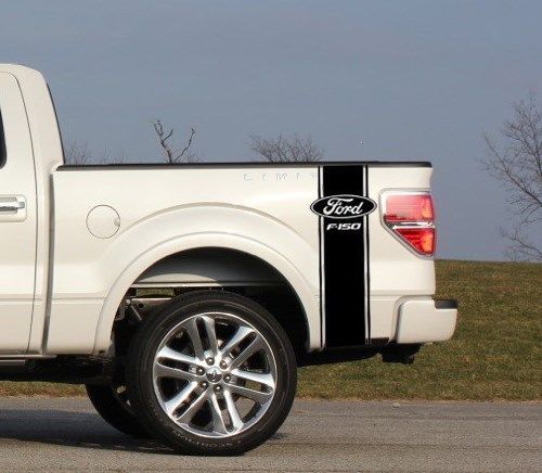 2x Lowered muscle truck stickers for Ford F150 Super crew cab 10th gen L721