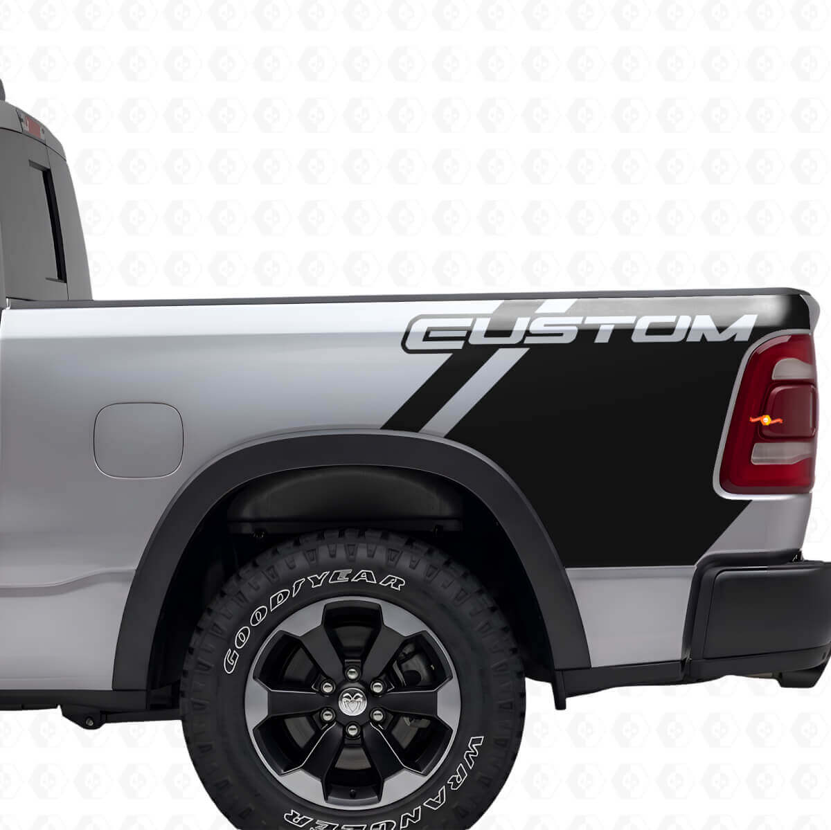 Custom Lettering Bedside Vinyl Decal Kit for Dodge Ram Truck