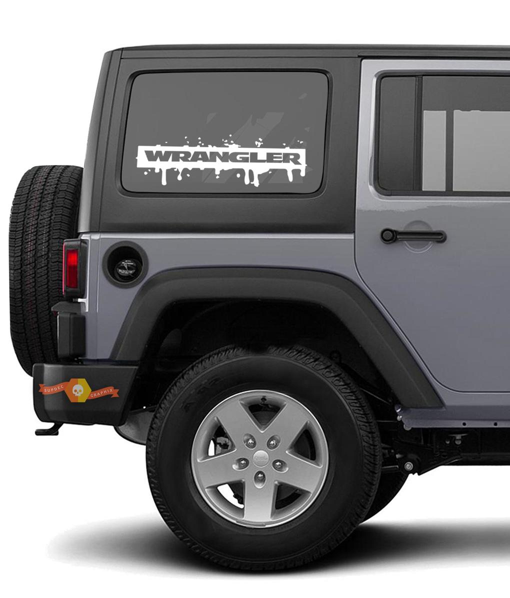 2pcs WRANGLER SPLASH Side Window Decal Sets Graphic JEEP WRANGLER RUBICON  SAHARA