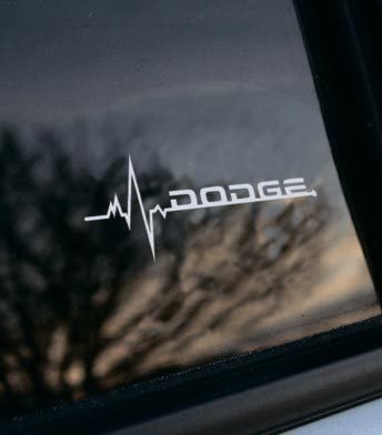 Dodge ist in meiner Blutfenster-Aufkleber-Abziehbildgrafik