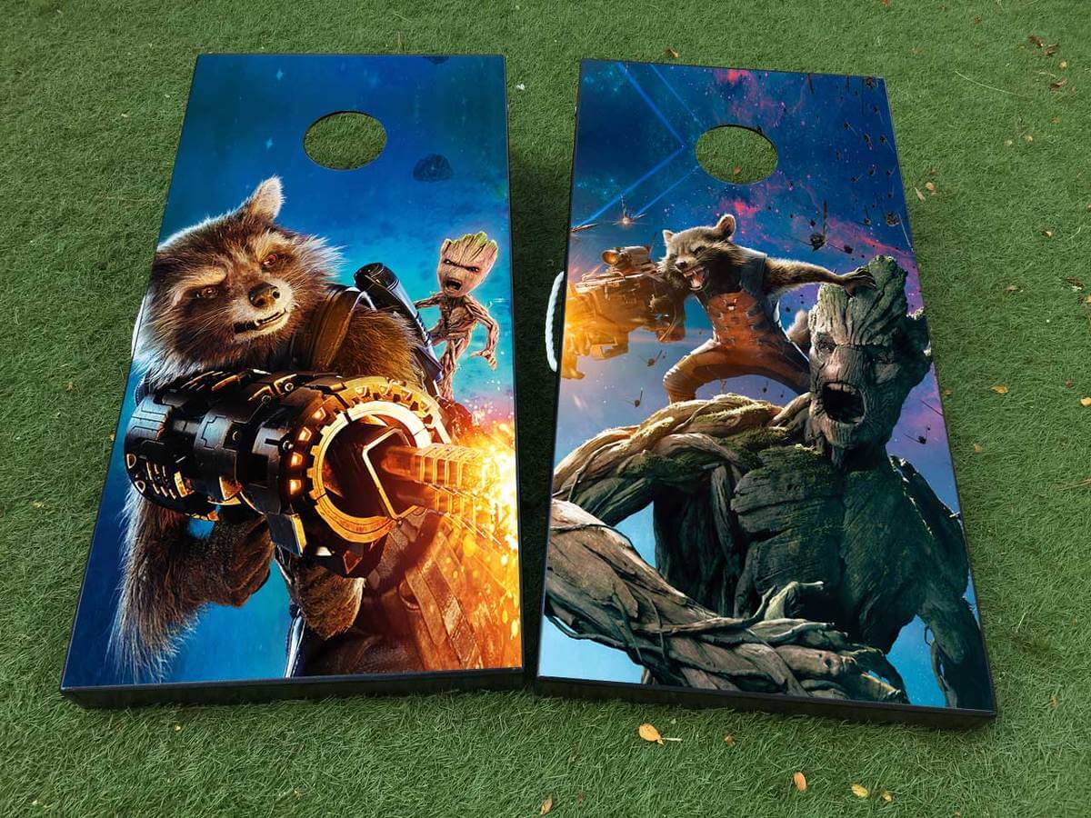 Guardians of the Galaxy Cornhole Board Vinyl Wrap Decal Set 