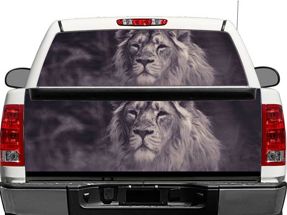 BW Lion King Rear Window o Tailgate Decal Sticker Pick-up Truck Suv Auto