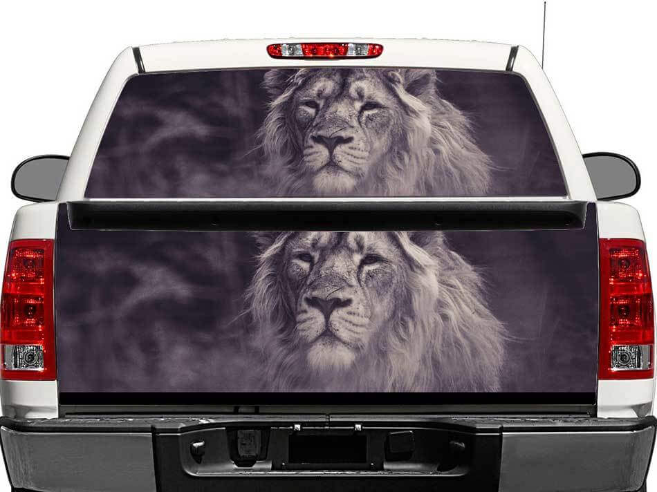 Lion Rear Window or Tailgate Vinyl Decal for Pickup Truck SUV