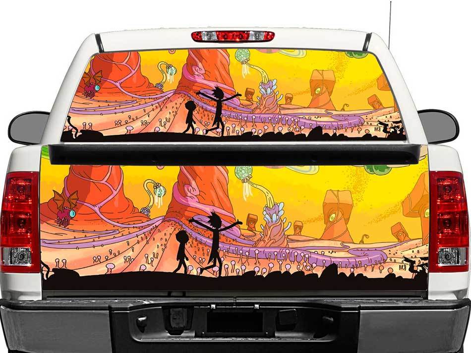Rick e Morty Rear Window o Tailgate Decal Sticker Pick-up Truck SUV