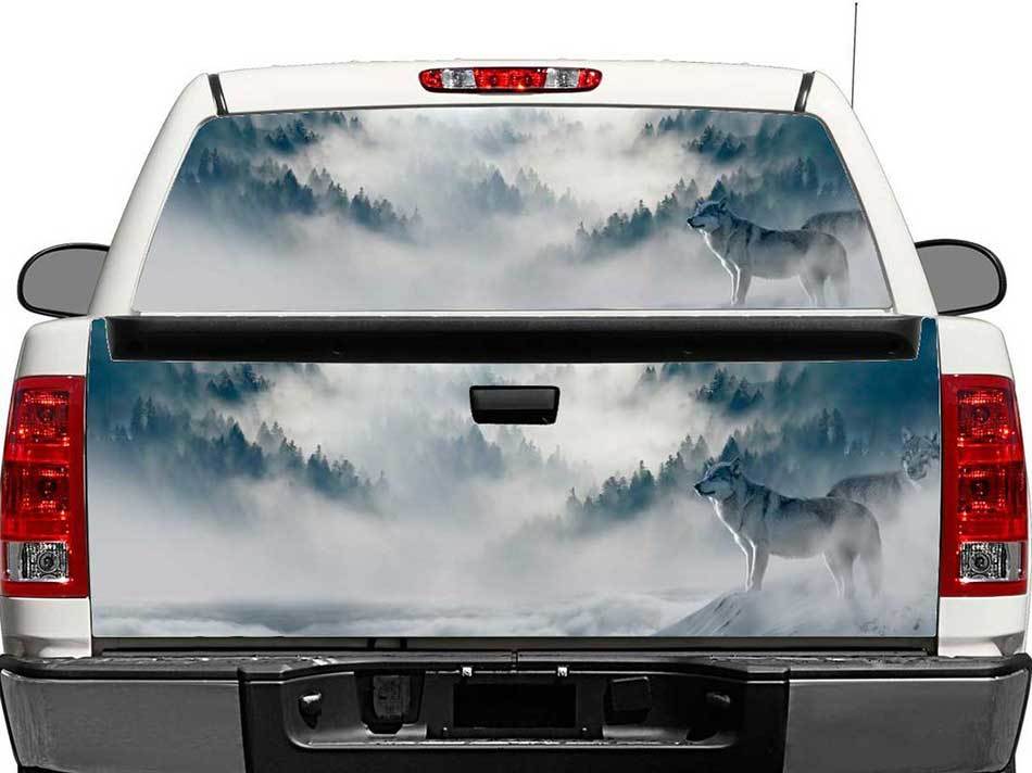 Wolf in den Bergen Heckscheibe ODER Heckklappe Aufkleber Aufkleber Pick-up Truck SUV Auto