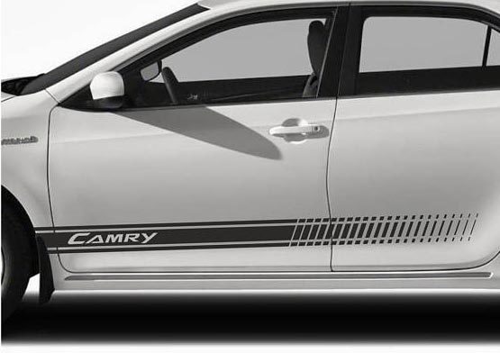 Toyota Camry untere Tür Türstreifen Vinyl Grafiken und Abziehbilder Kits 2012 1017 - Camry Streifen