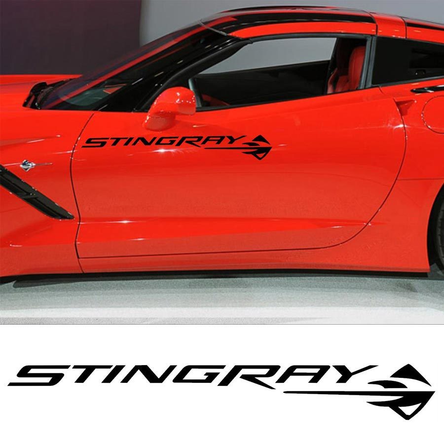 Corvette Stingray Logo Wall Decal Sport Car Luxury Race Vinyl Home Decor