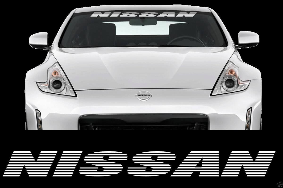 Nissan Strobe Style Windshield Banner Vinyl Decal for Nissan Cars