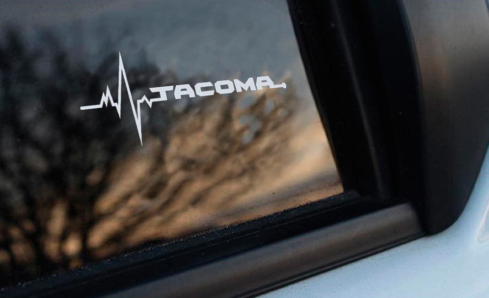 Tacoma Heartbeat Side Window Vinyl Decal Sticker for Toyota Tacoma