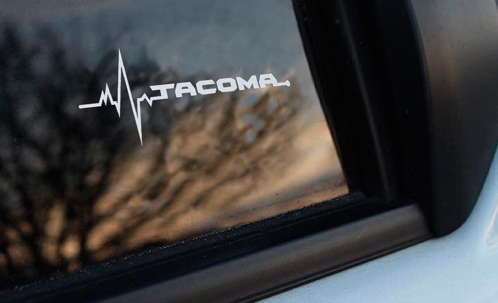 Toyota Tacoma is in my Blood window sticker decals graphic